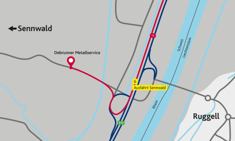 Lageplan Sennwald