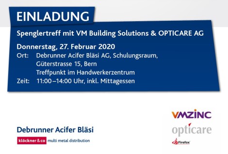 Spenglertreff VM Building Solutions & OPTICARE AG